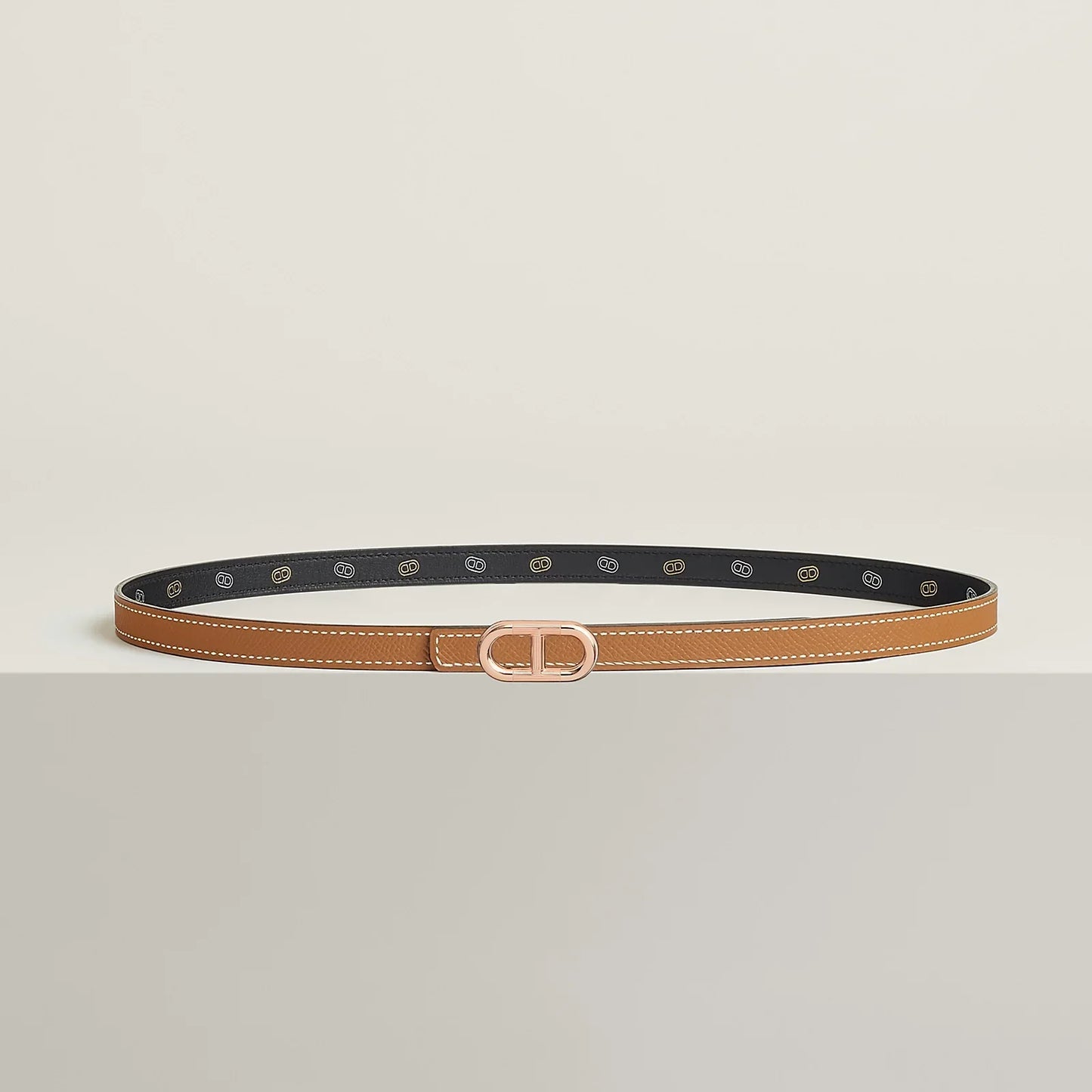 Maillon H Belt Buckle & Reversible Leather Strap 13 MM
