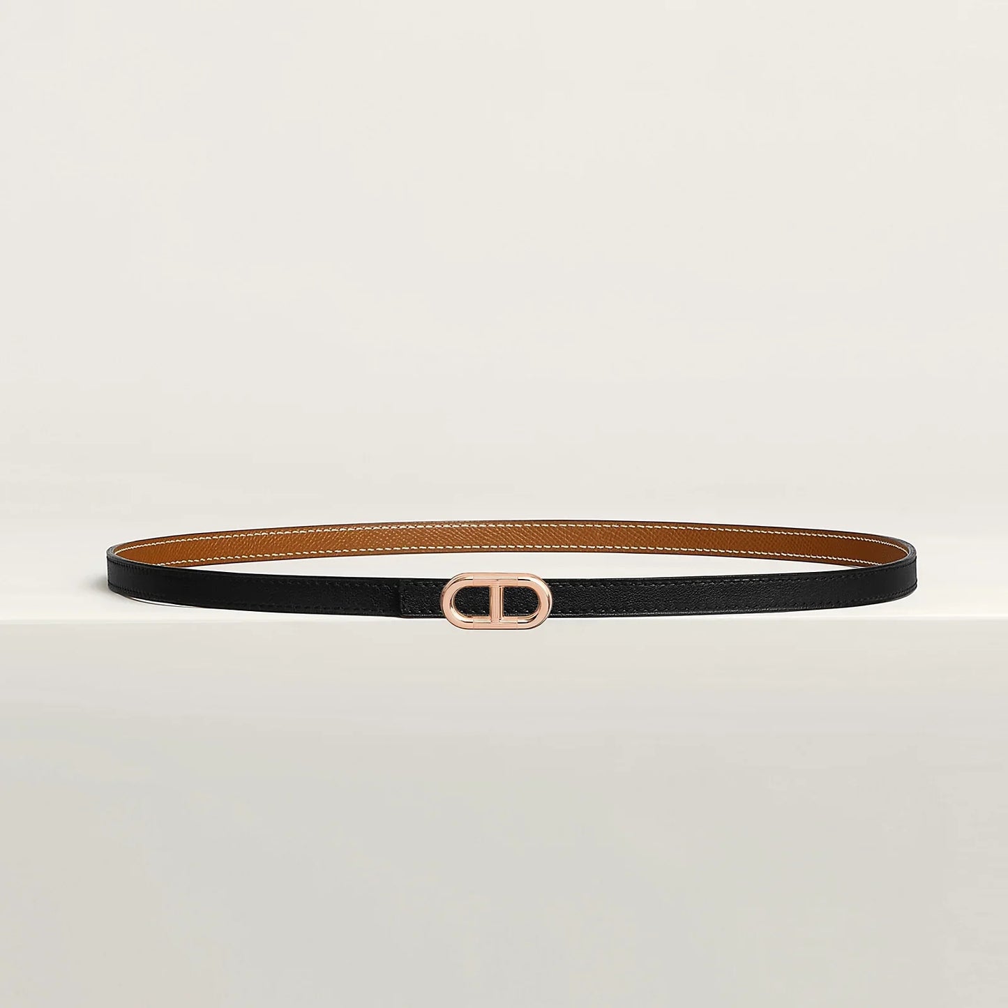 Maillon H Belt Buckle & Reversible Leather Strap 13 MM