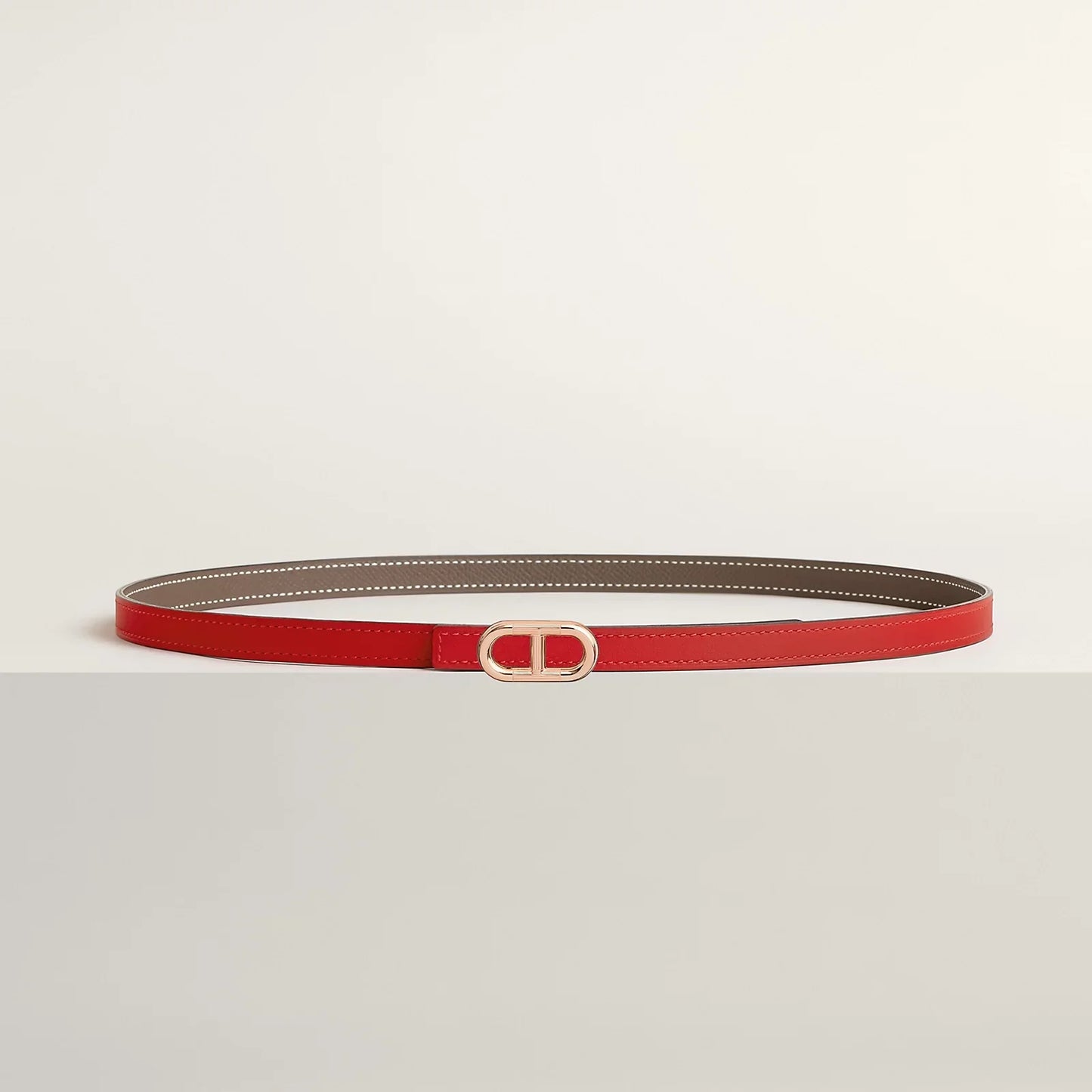 Maillon H Belt Buckle & Reversible Leather Strap 13 MM