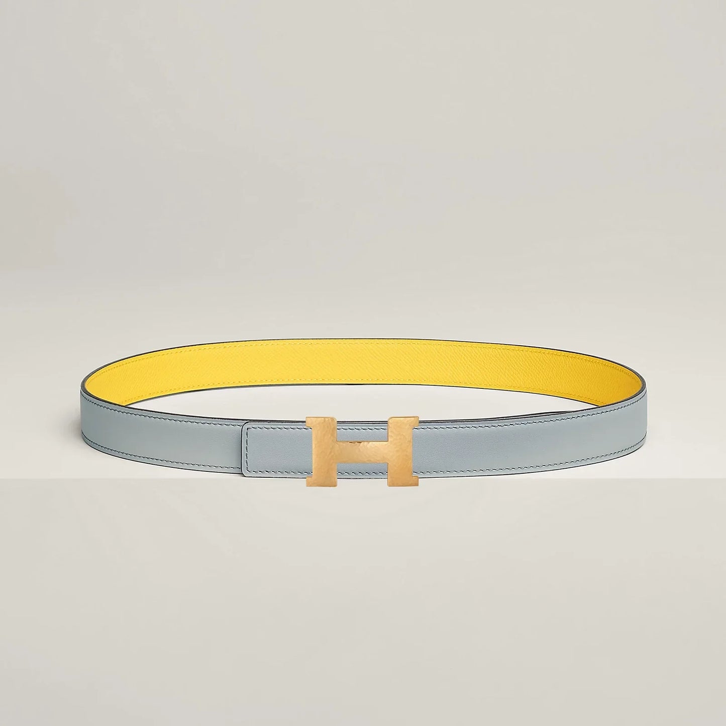 NATUREL SABLE / ORANGE FIELD-SÉSAME / VERT CYPRÈS  MINI CONSTANCE MARTELEE BELT BUCKLE & REVERSIBLE LEATHER STRAP 24 MM