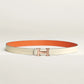 MINI H BELT BUCKLE & REVERSIBLE LEATHER STRAP 24 MM