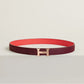 MINI H BELT BUCKLE & REVERSIBLE LEATHER STRAP 24 MM