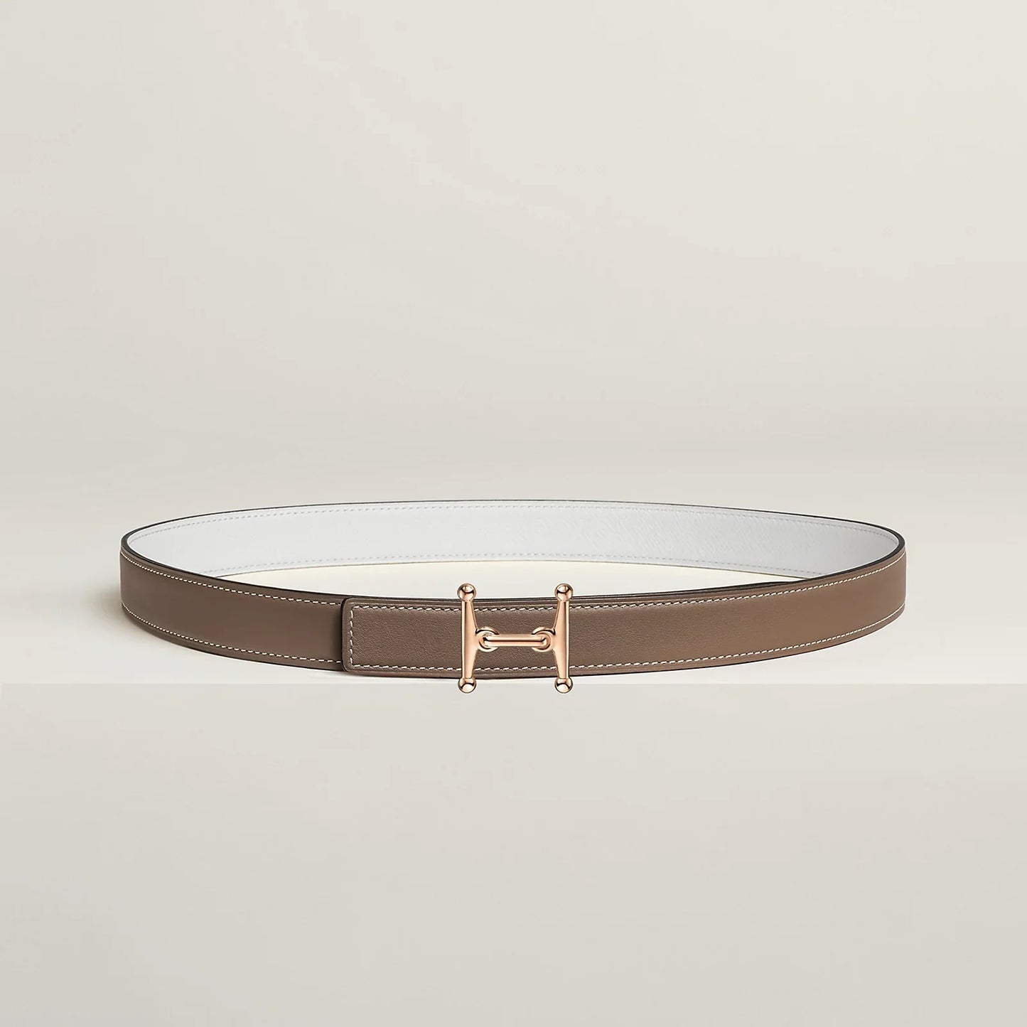 MORS H BELT BUCKLE & REVERSIBLE LEATHER STRAP 24 MM