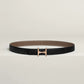 MORS H BELT BUCKLE & REVERSIBLE LEATHER STRAP 24 MM
