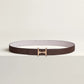 MORS H BELT BUCKLE & REVERSIBLE LEATHER STRAP 24 MM