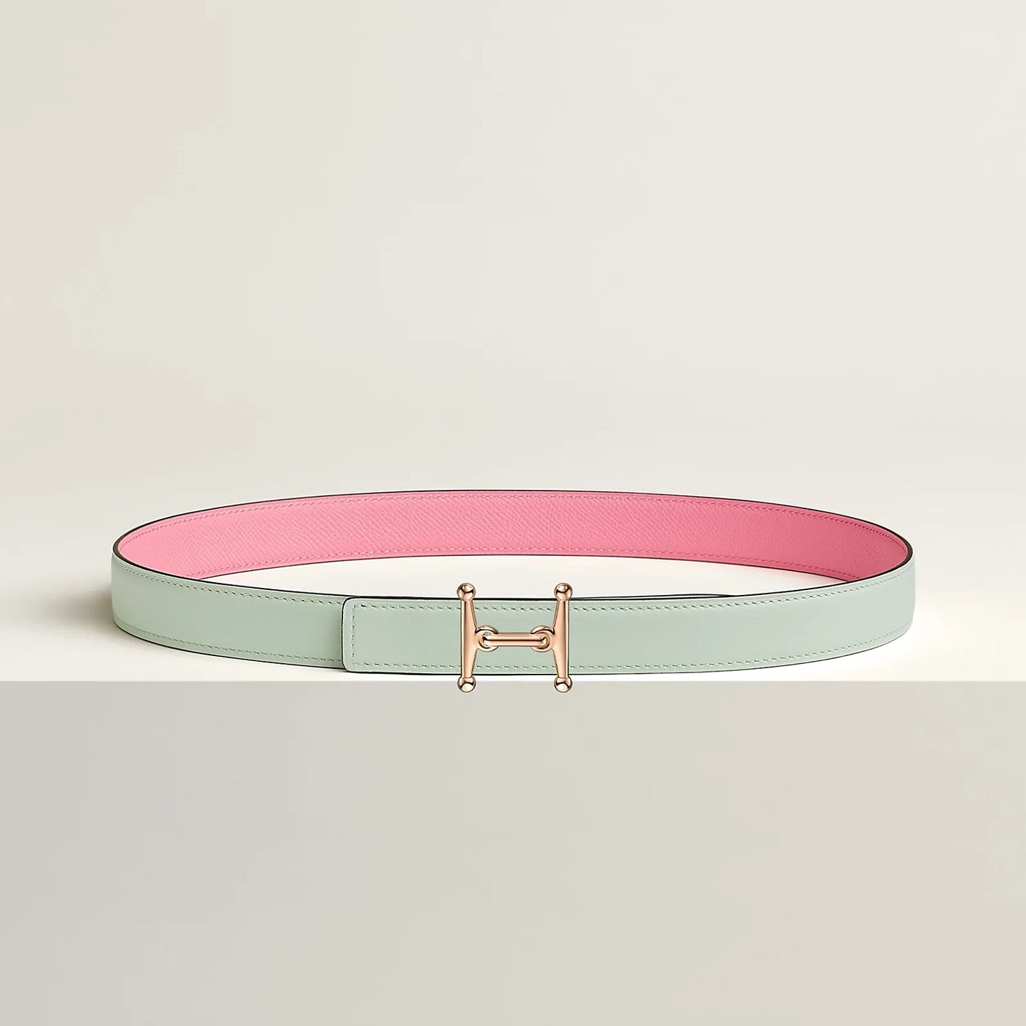 MORS H BELT BUCKLE & REVERSIBLE LEATHER STRAP 24 MM