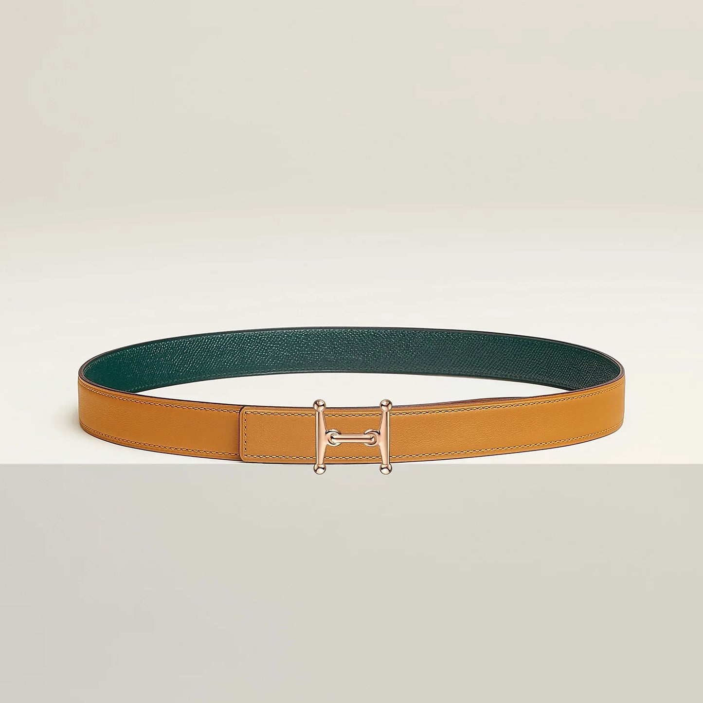 MORS H BELT BUCKLE & REVERSIBLE LEATHER STRAP 24 MM