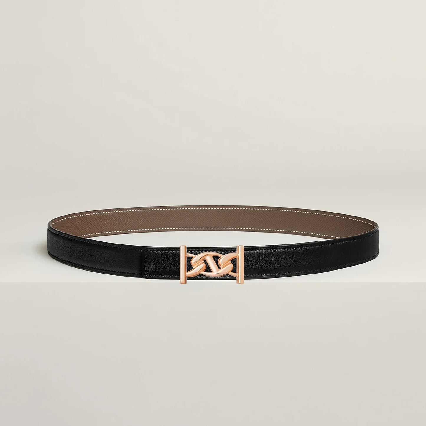 MY H BELT BUCKLE & REVERSIBLE LEATHER STRAP 24 MM