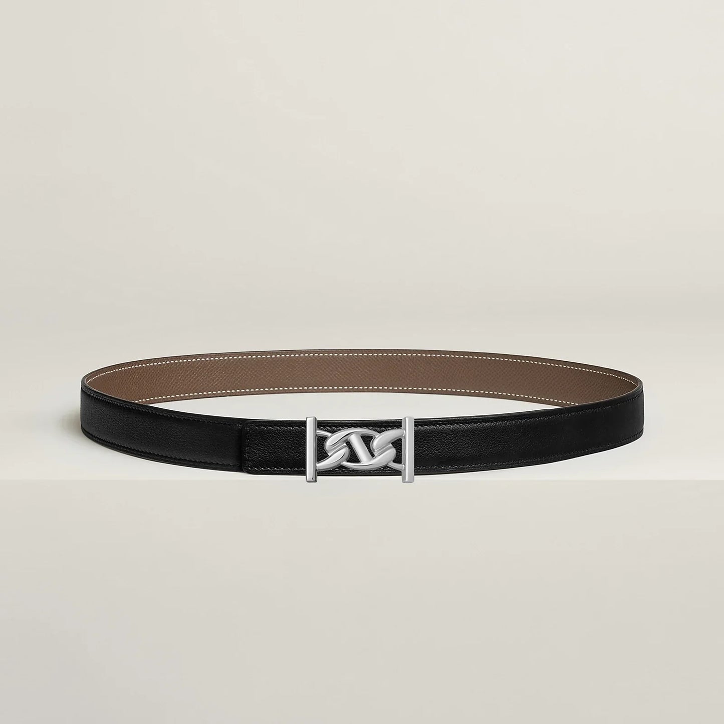MY H BELT BUCKLE & REVERSIBLE LEATHER STRAP 24 MM