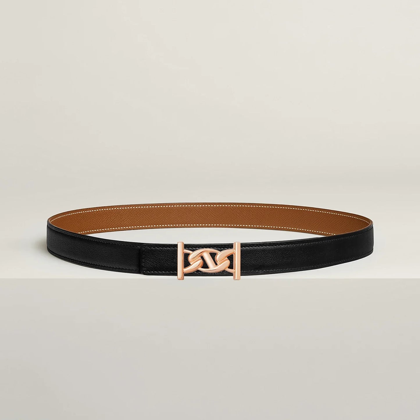 MY H BELT BUCKLE & REVERSIBLE LEATHER STRAP 24 MM