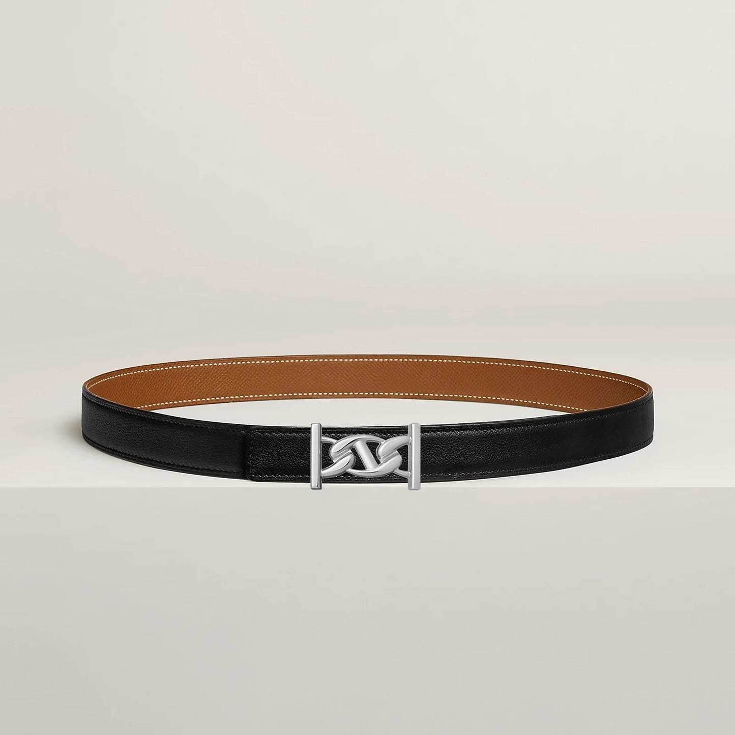 MY H BELT BUCKLE & REVERSIBLE LEATHER STRAP 24 MM