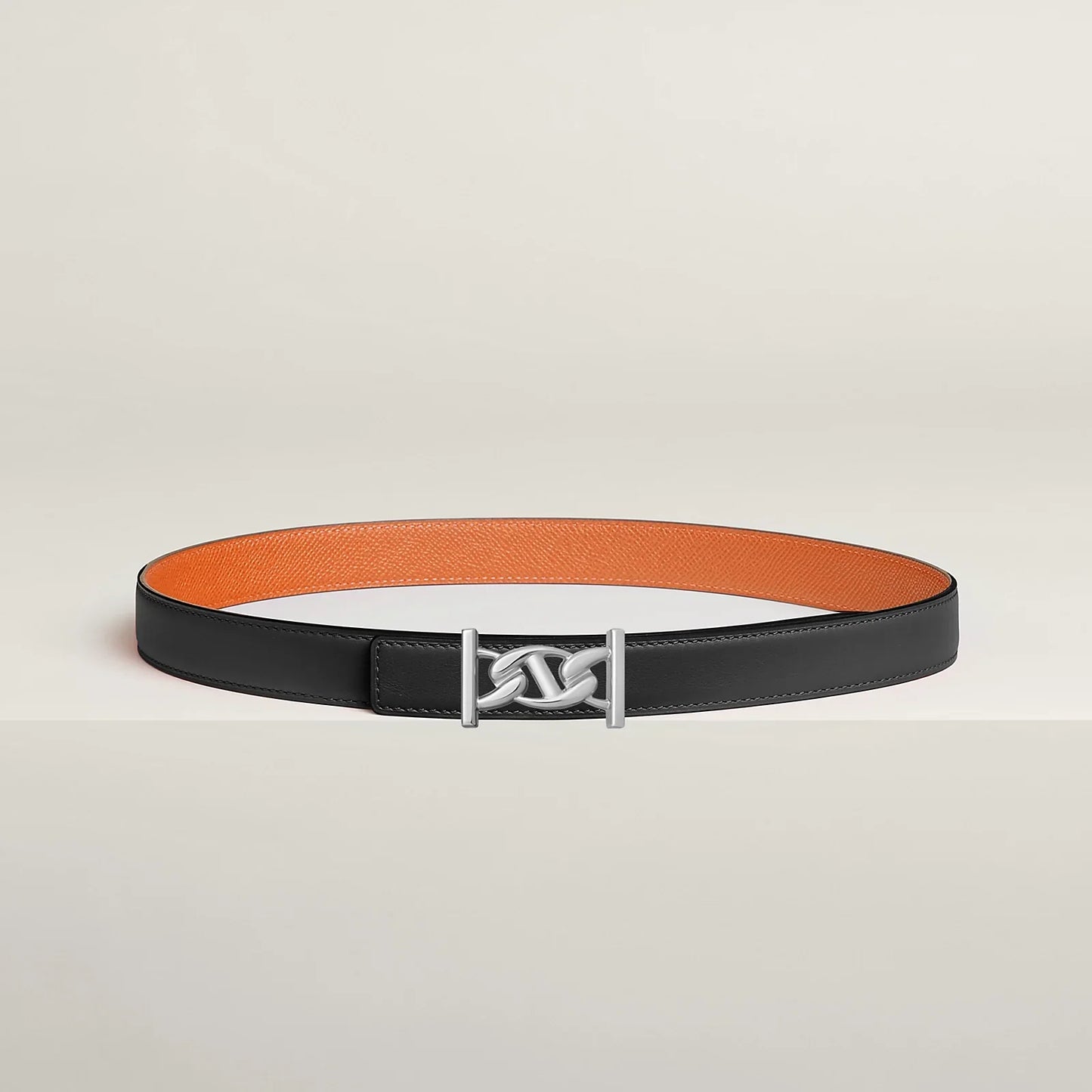 MY H BELT BUCKLE & REVERSIBLE LEATHER STRAP 24 MM