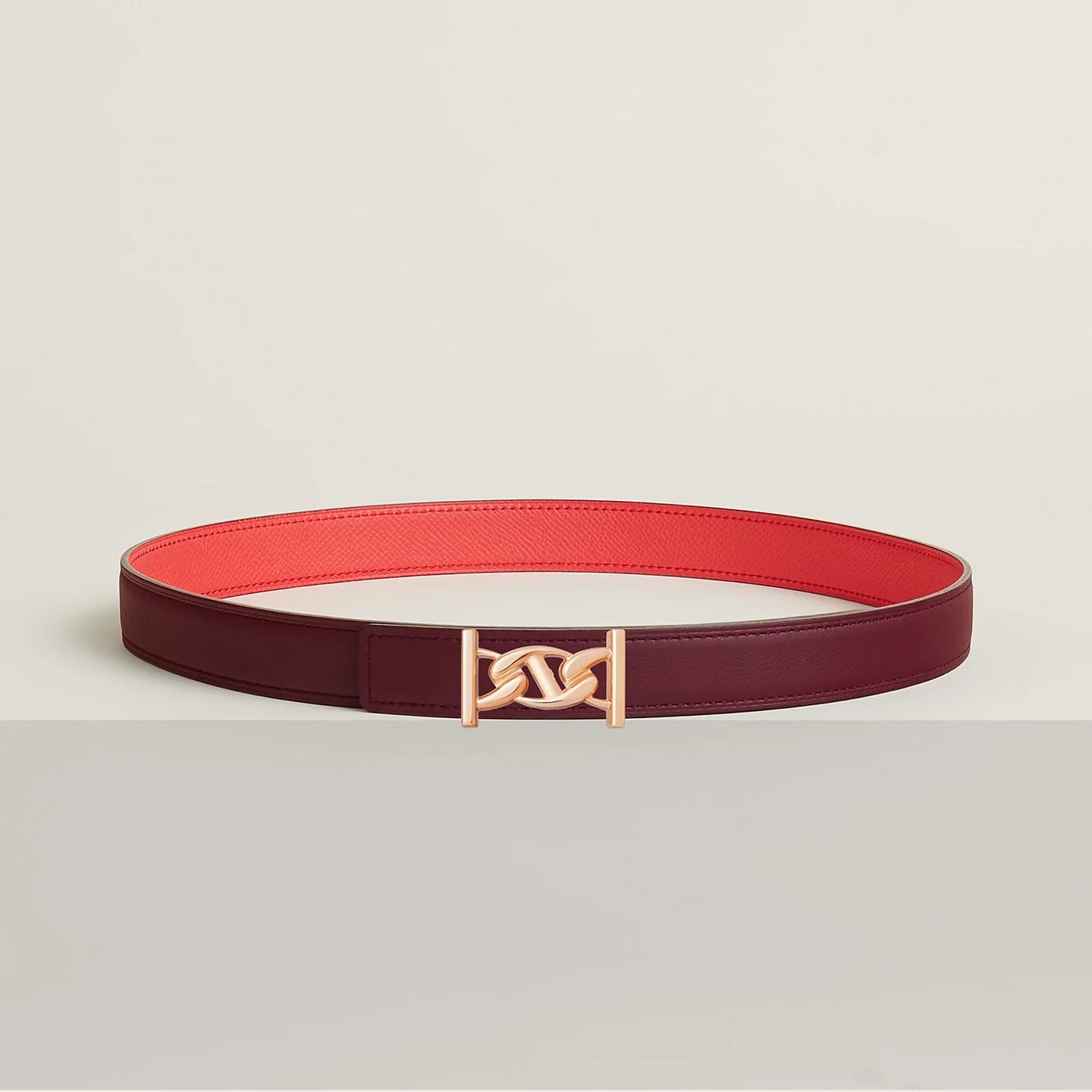 MY H BELT BUCKLE & REVERSIBLE LEATHER STRAP 24 MM