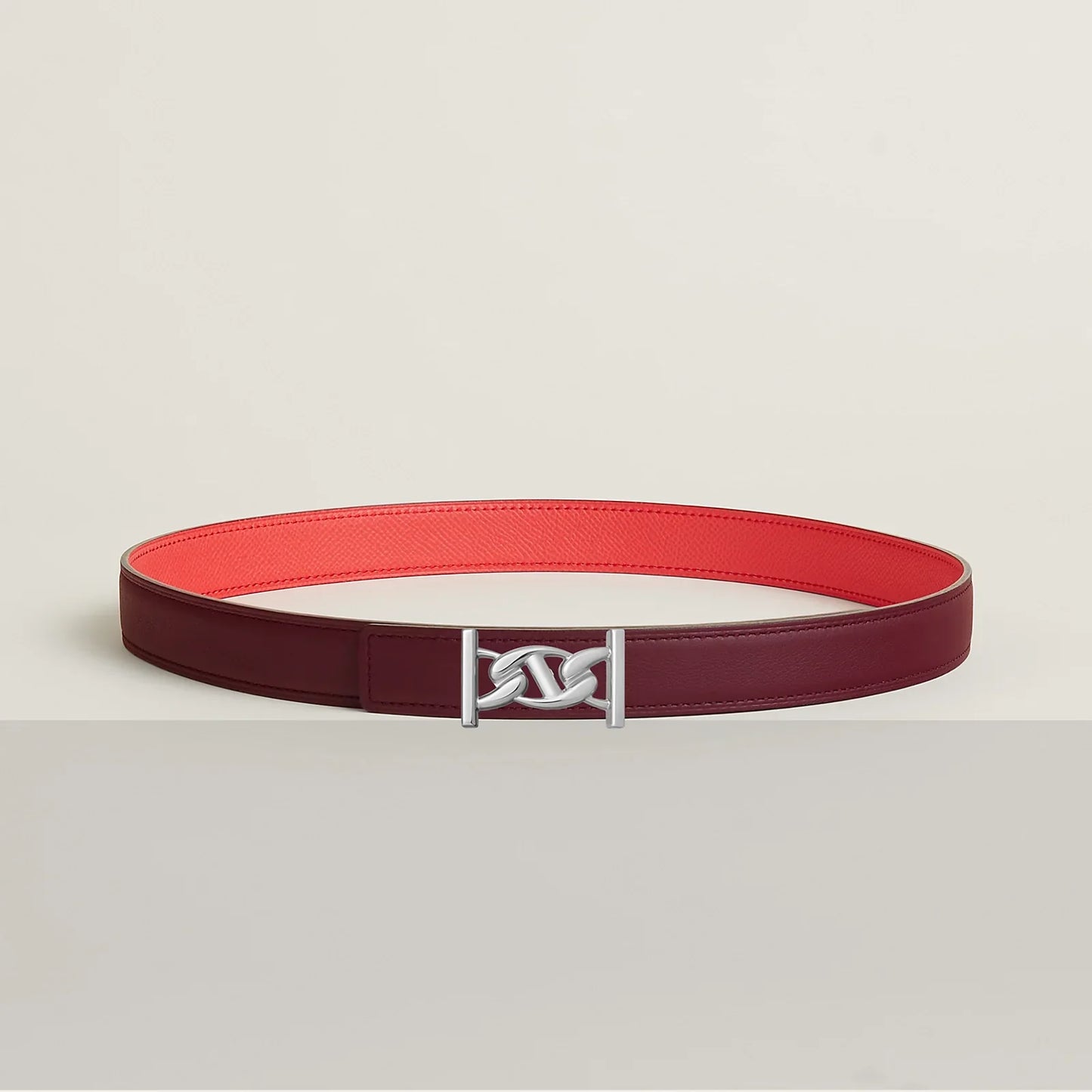 MY H BELT BUCKLE & REVERSIBLE LEATHER STRAP 24 MM