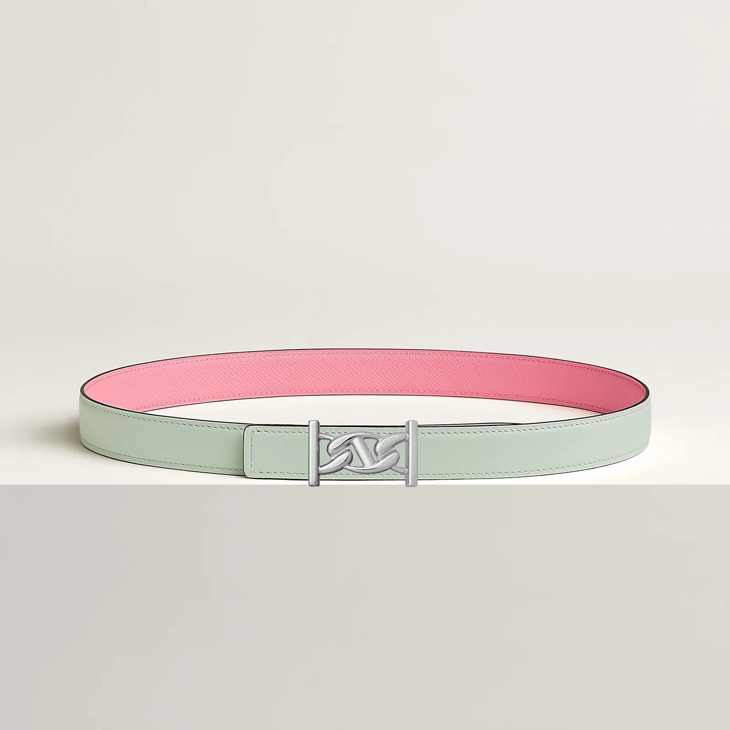 MY H BELT BUCKLE & REVERSIBLE LEATHER STRAP 24 MM