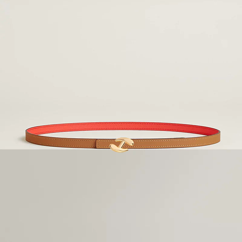 MY H BELT BUCKLE & REVERSIBLE LEATHER STRAP 13 MM