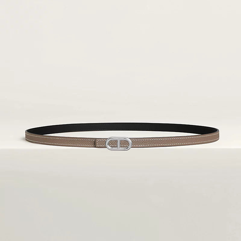Maillon H Belt Buckle & Reversible Leather Strap 13 MM