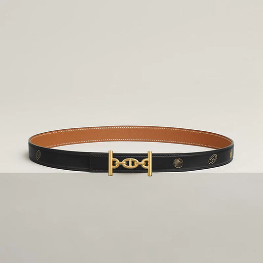 LAGUNE BELT BUCKLE & REVERSIBLE LEATHER STRAP 24 MM
