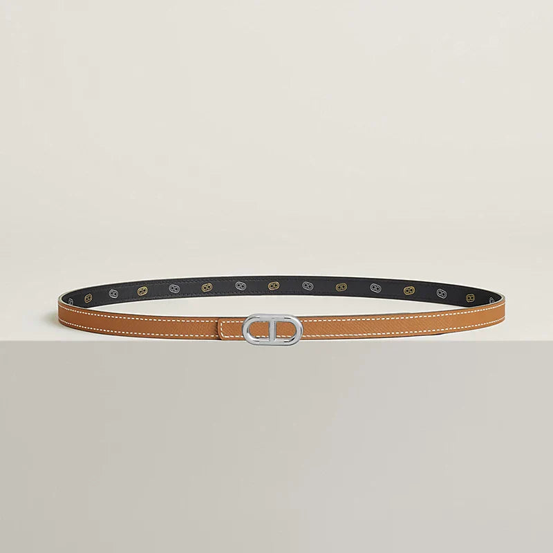Maillon H Belt Buckle & Reversible Leather Strap 13 MM
