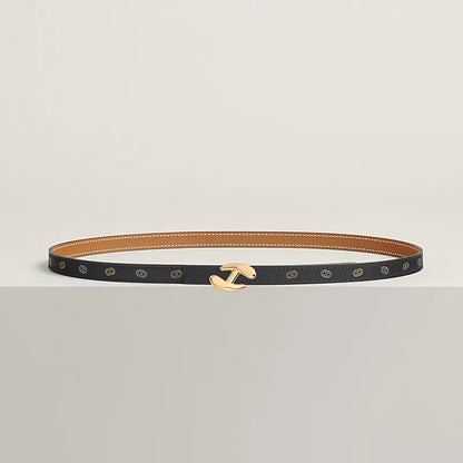 MY H BELT BUCKLE & REVERSIBLE LEATHER STRAP 13 MM