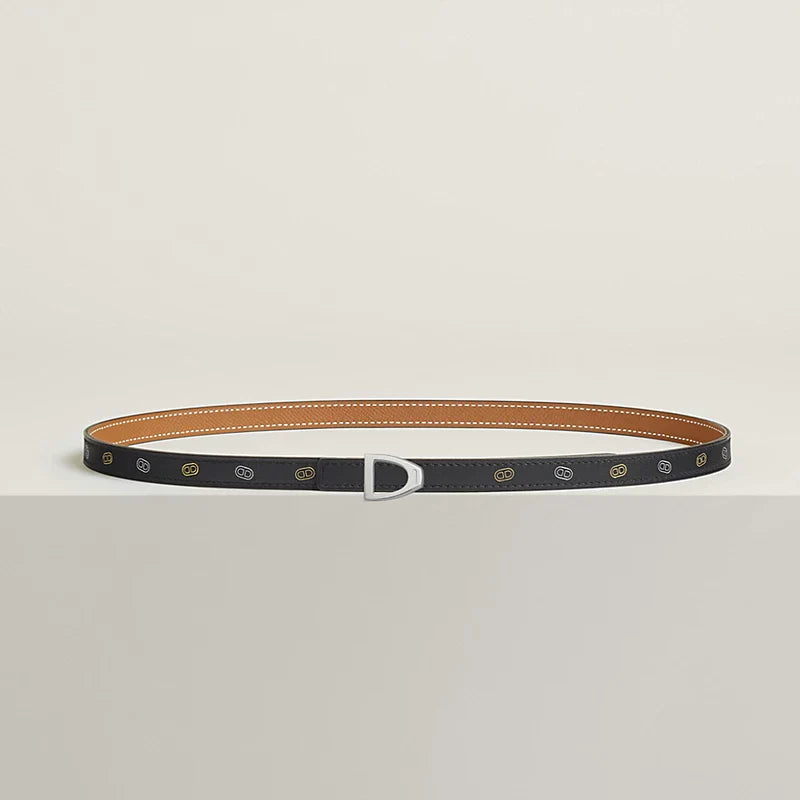 Cavaliere Belt Buckle & Reversible Leather Strap 13 MM
