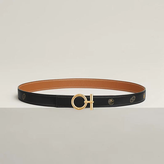 Flot belt Buckle & Hermès Sur Mer Reversible Leather Strap 24 MM