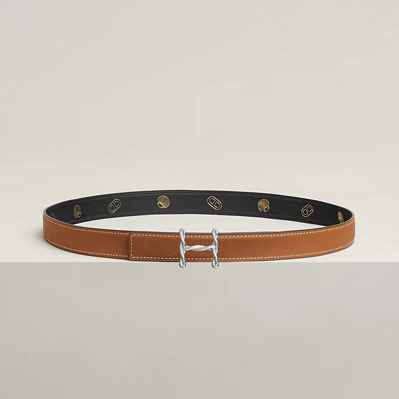 H Torsade Belt Buckle & Reversible Leather Strap 24 MM