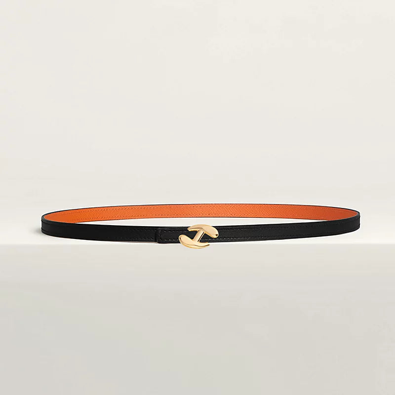 MY H BELT BUCKLE & REVERSIBLE LEATHER STRAP 13 MM