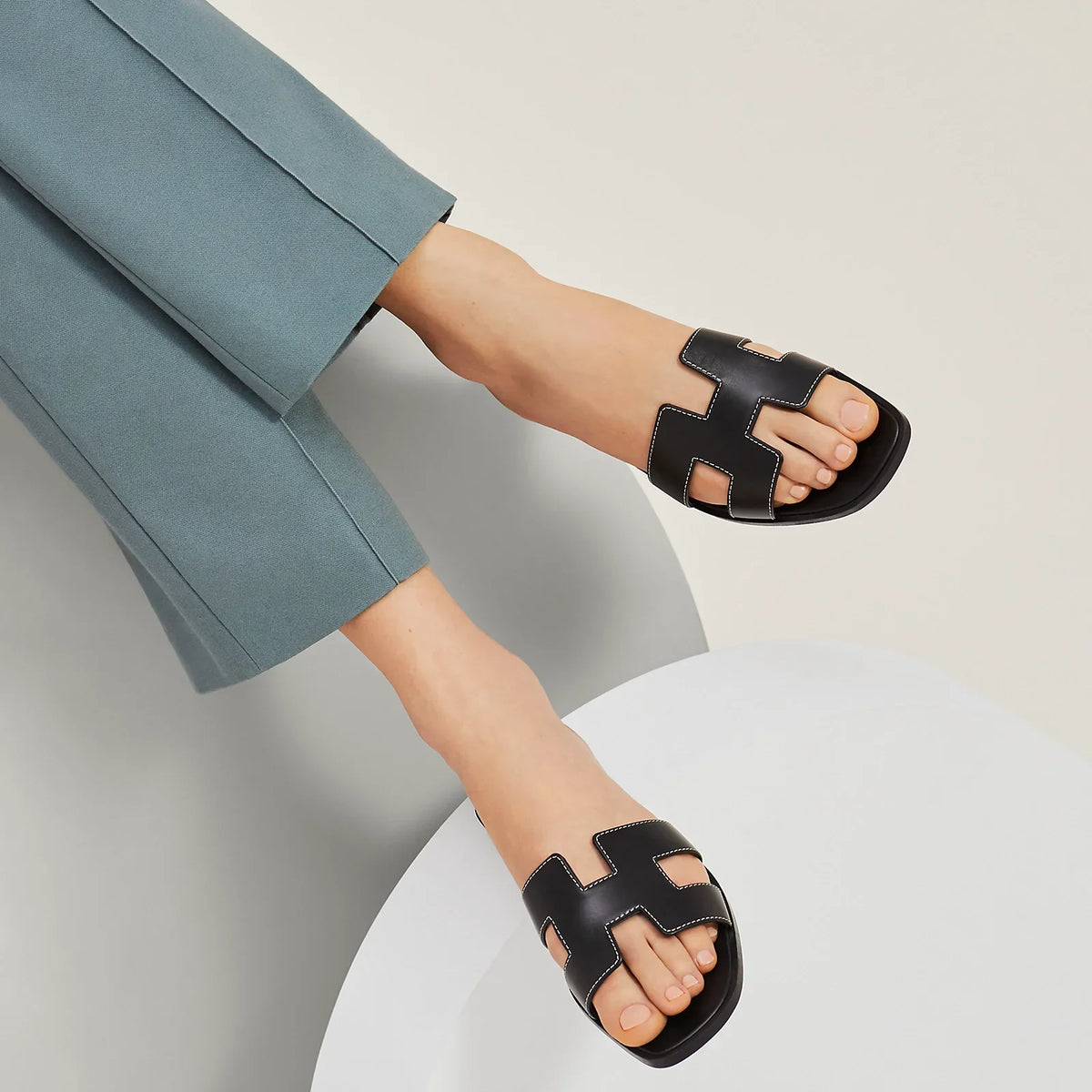 Noir - Vert Viride Oran sandal
