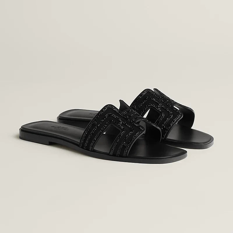 Vert Lierre - Rose Antique Oran sandal