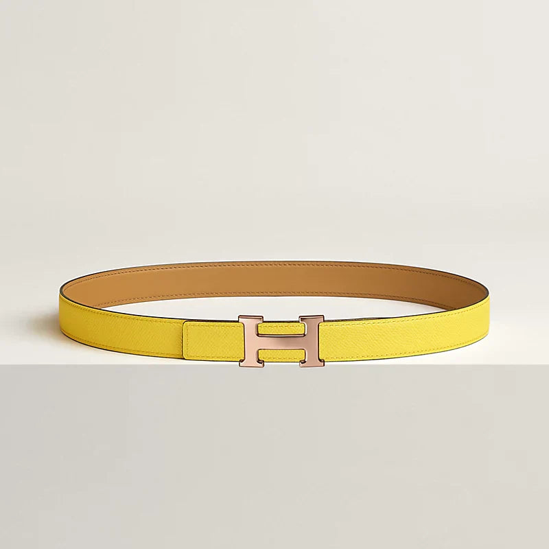 Mini H Belt Buckle & Reversible Leather Strap 24 MM
