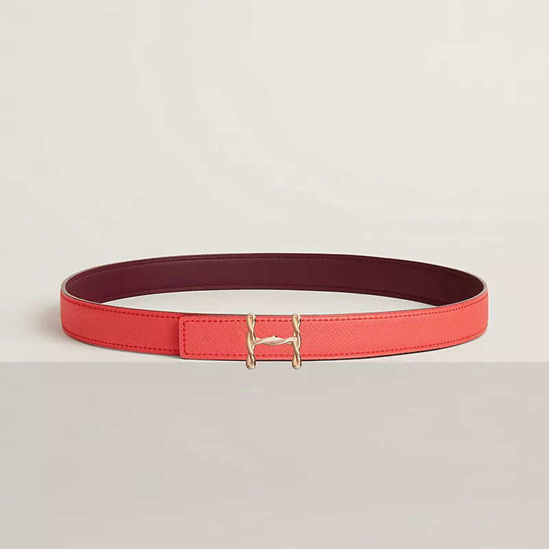 H Torsade Belt Buckle & Reversible Leather Strap 24 MM