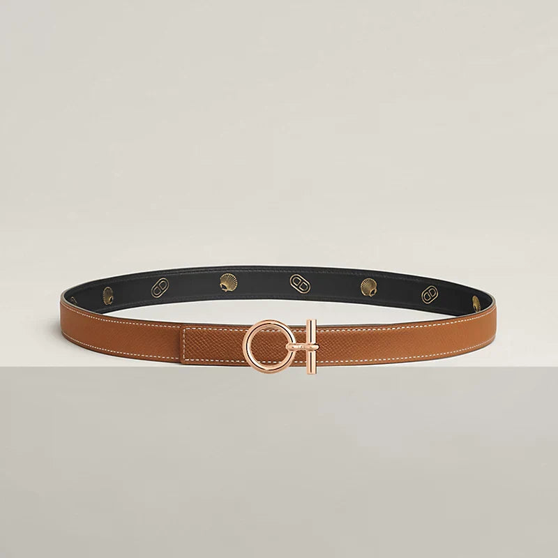 Flot belt Buckle & Hermès Sur Mer Reversible Leather Strap 24 MM