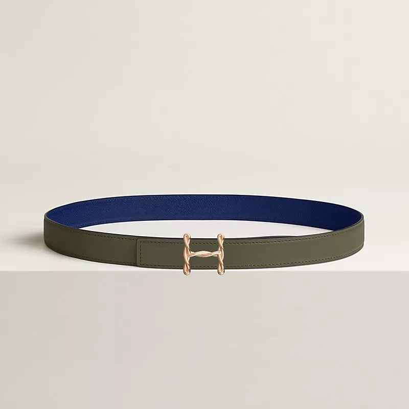 H Torsade Belt Buckle & Reversible Leather Strap 24 MM