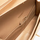 Caviar Quilted Medium Double Flap Beige