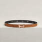Mini H Belt Buckle & Reversible Leather Strap 24 MM