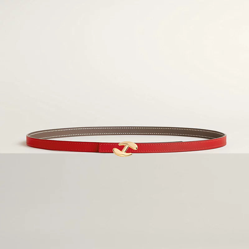 MY H BELT BUCKLE & REVERSIBLE LEATHER STRAP 13 MM