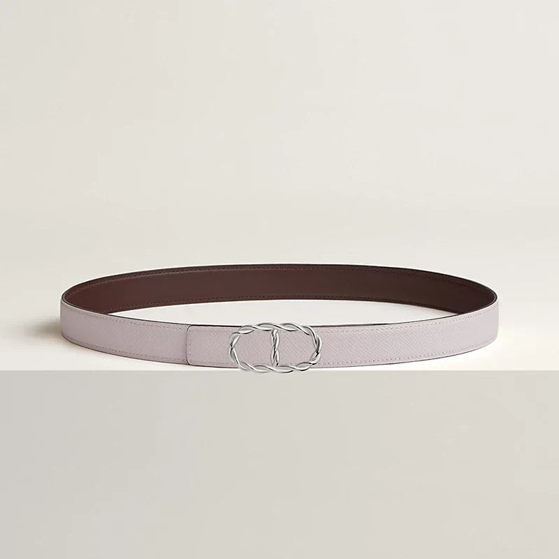 Maillon Torsade Belt Buckle & Reversible Leather Strap 24 MM