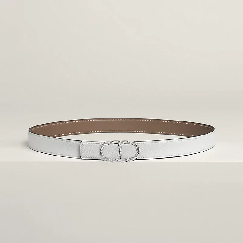 Maillon Torsade Belt Buckle & Reversible Leather Strap 24 MM