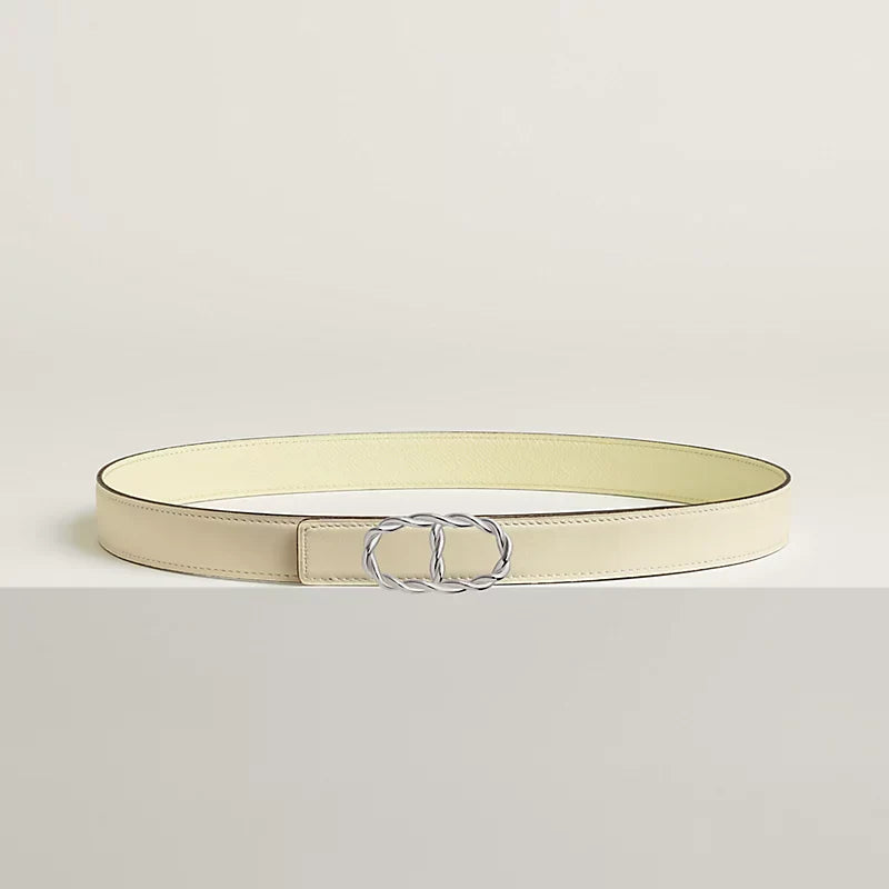 Maillon Torsade Belt Buckle & Reversible Leather Strap 24 MM