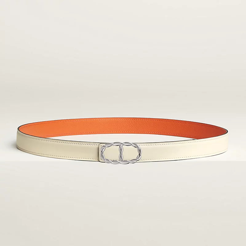 Maillon Torsade Belt Buckle & Reversible Leather Strap 24 MM