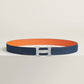 H Belt Buckle & Reversible Leather Strap 32 MM