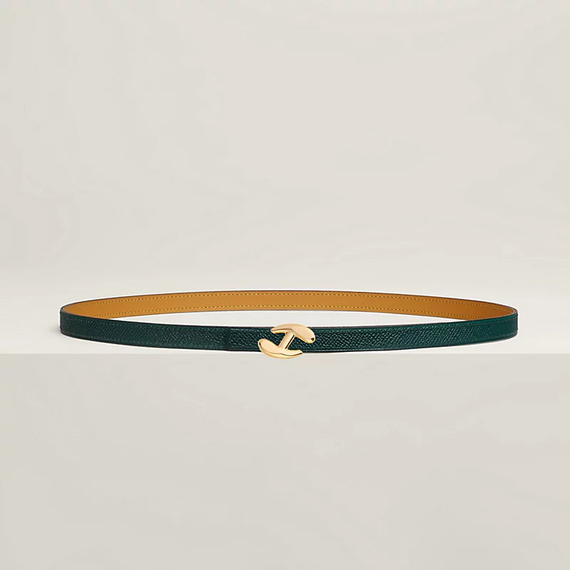 MY H BELT BUCKLE & REVERSIBLE LEATHER STRAP 13 MM