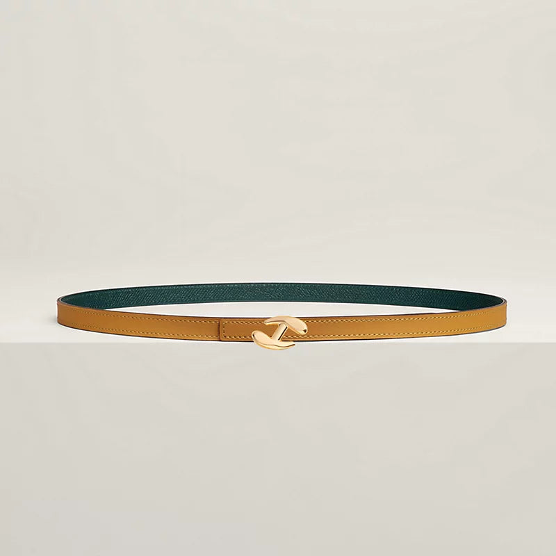 MY H BELT BUCKLE & REVERSIBLE LEATHER STRAP 13 MM
