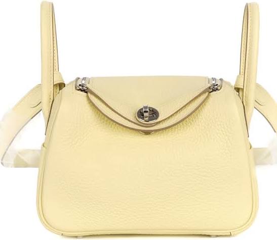 Hermès Mini Lindy Yellow Chick color / Gold  Hardware 01