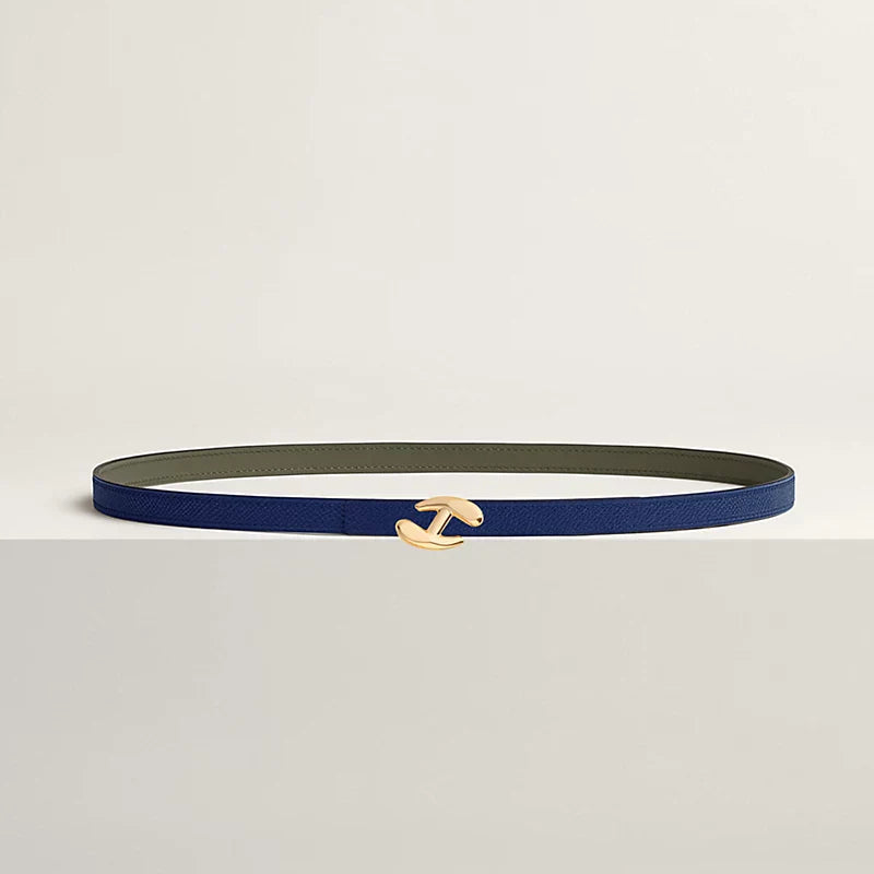 MY H BELT BUCKLE & REVERSIBLE LEATHER STRAP 13 MM