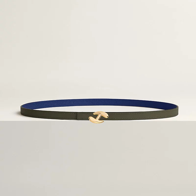 MY H BELT BUCKLE & REVERSIBLE LEATHER STRAP 13 MM